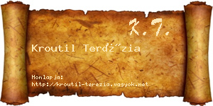 Kroutil Terézia névjegykártya