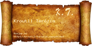 Kroutil Terézia névjegykártya