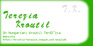 terezia kroutil business card